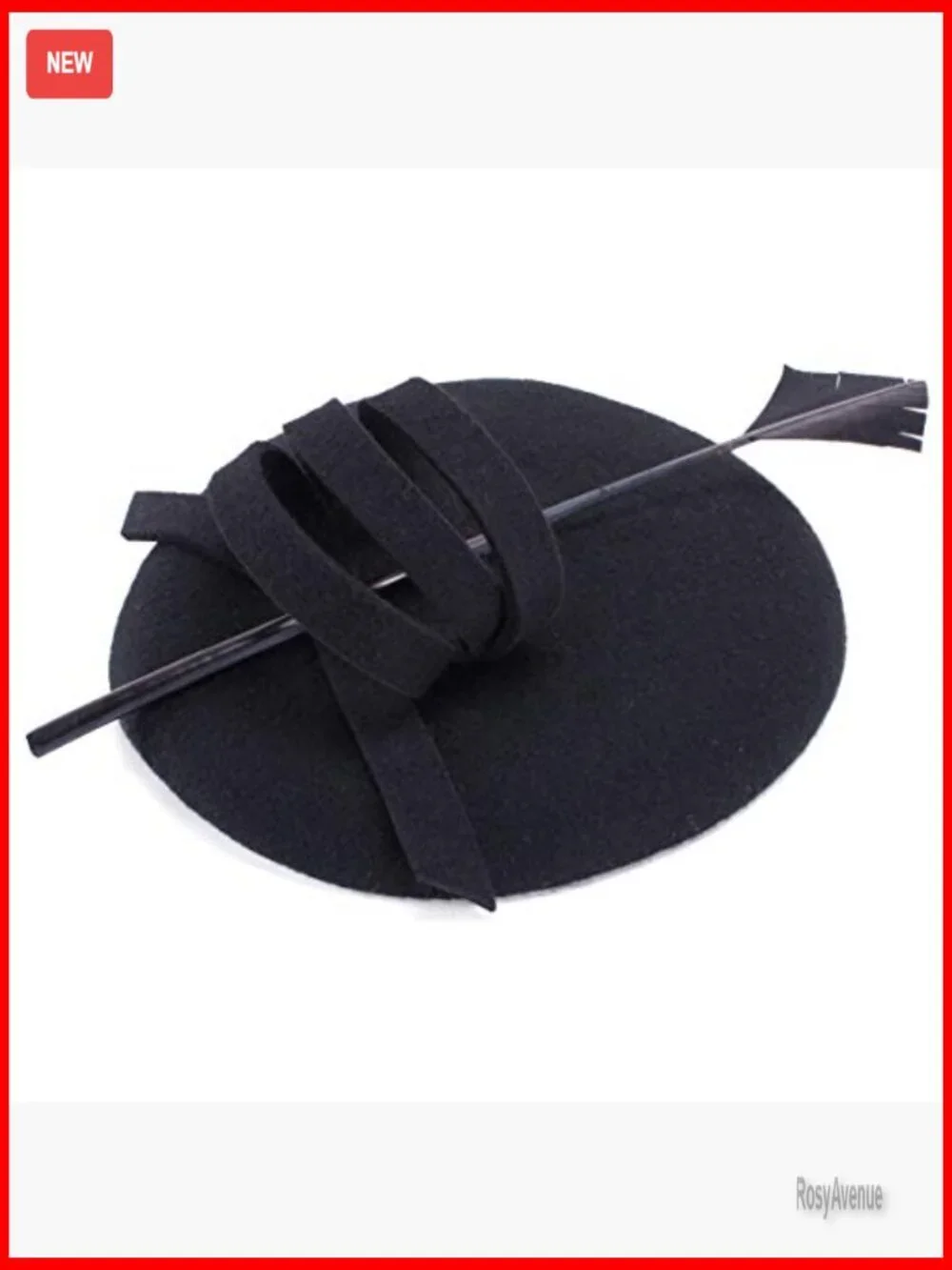 Wool Feather Fascinator Hat for Cocktail Party Formal Occasions